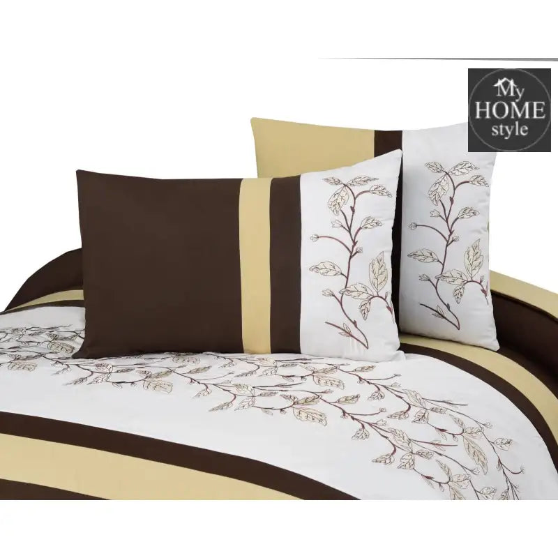Luxury Embroidered Strips Duvet Set 8 Pc's - myhomestyle.pk
