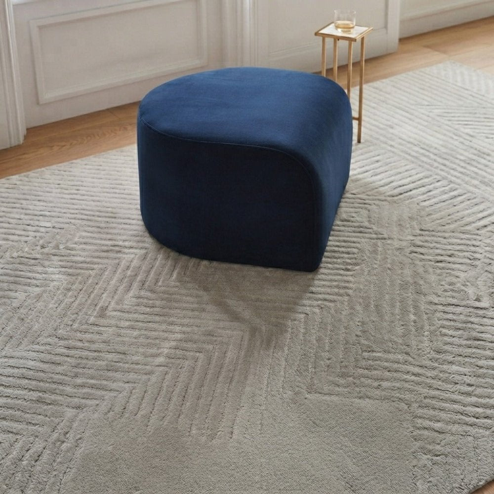 Luxury Palm velvet Stool - 1592 - myhomestyle.pk