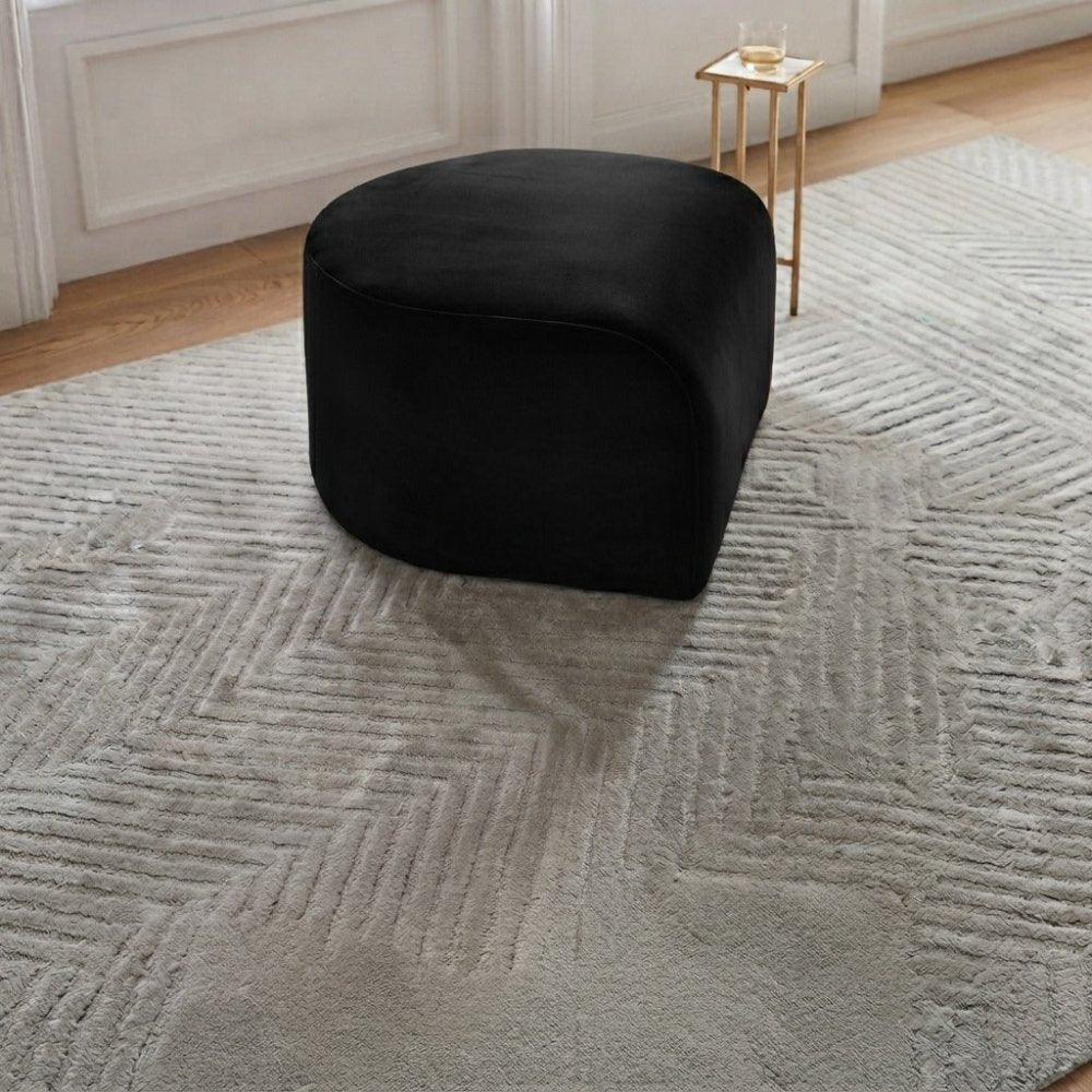 Luxury Palm velvet Stool - 1592 - myhomestyle.pk