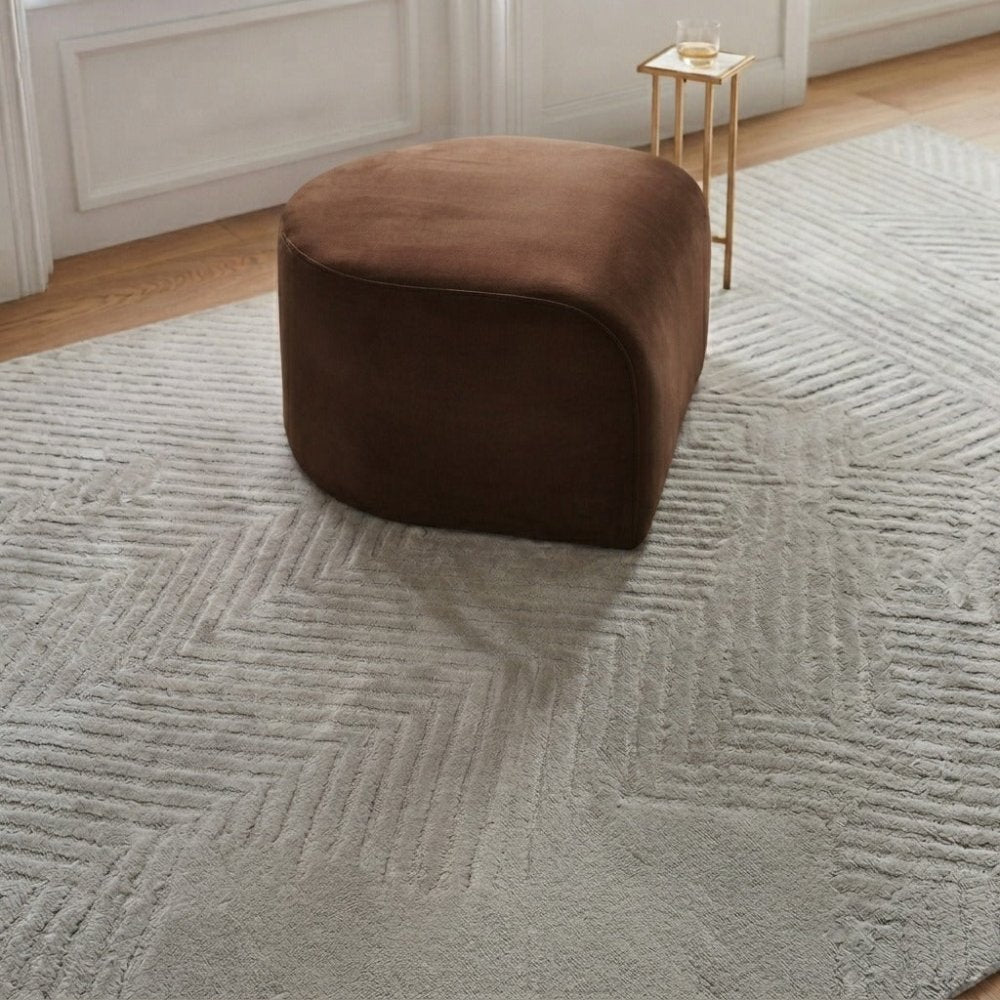 Luxury Palm velvet Stool - 1592 - myhomestyle.pk