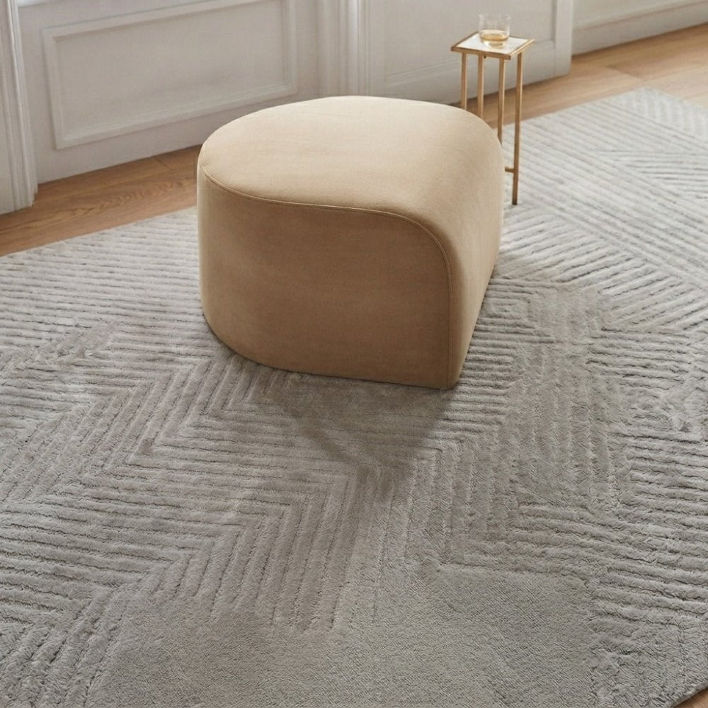 Luxury Palm velvet Stool - 1592 - myhomestyle.pk