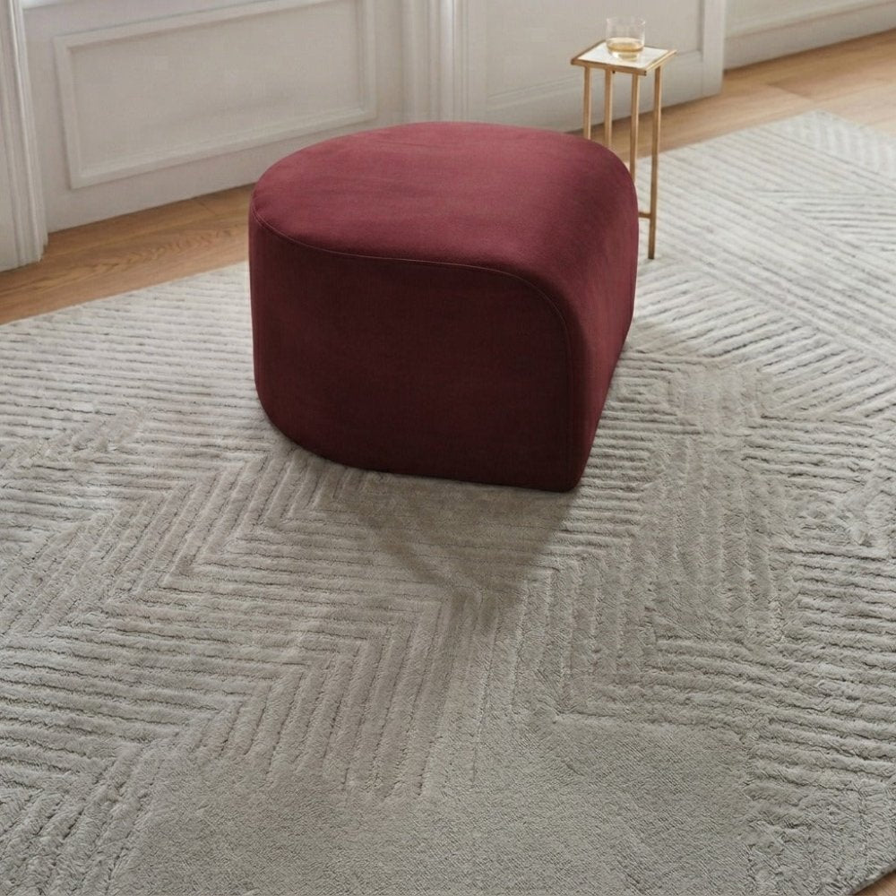 Luxury Palm velvet Stool - 1592 - myhomestyle.pk