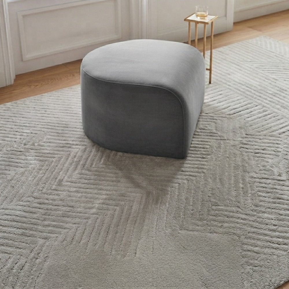 Luxury Palm velvet Stool - 1592 - myhomestyle.pk