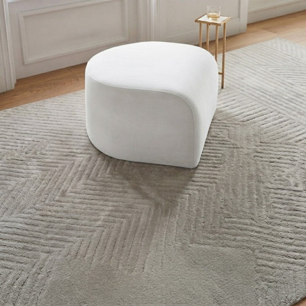 Luxury Palm velvet Stool - 1592 - myhomestyle.pk