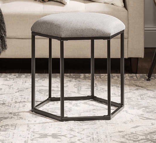 Luxury Round Ottoman Stool - 1463 - myhomestyle.pk