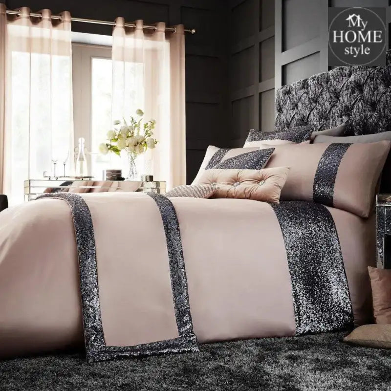 Luxury Sequin Fancy Bridal Set with Quilt filling (12 PIECES) Get Free Runner - myhomestyle.pk