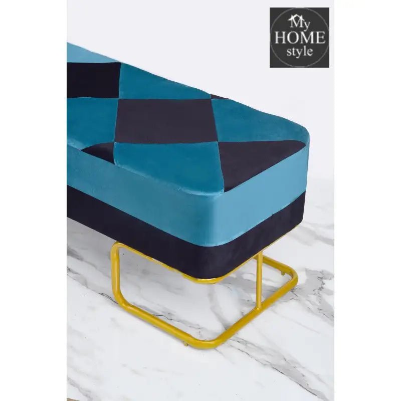 Luxury Wooden stool 3 Seater Printed With Steel Stand - 1171 - myhomestyle.pk