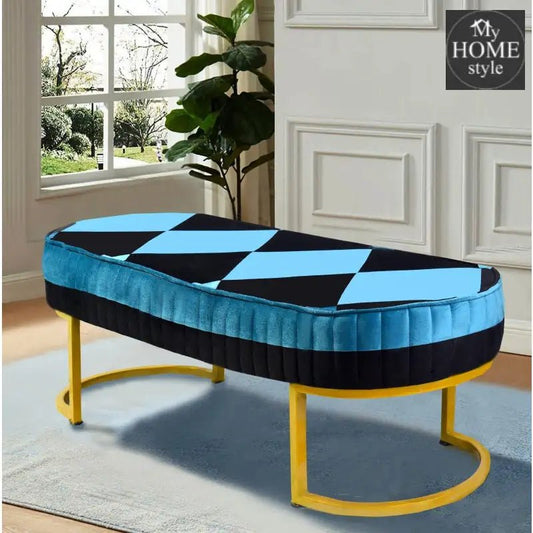 Luxury Wooden stool 3 Seater With Steel Stand - 1176 - myhomestyle.pk