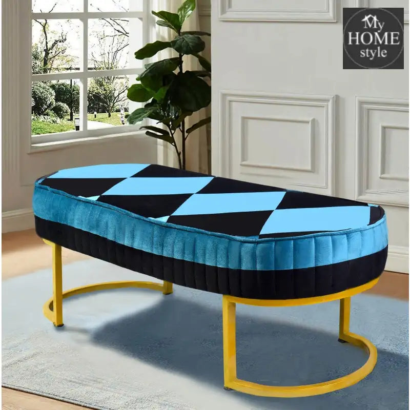 Luxury Wooden stool 3 Seater With Steel Stand -1176 - myhomestyle.pk