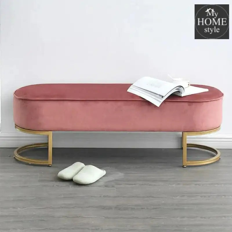 Luxury Wooden stool 3 Seater With Steel Stand -1191 - myhomestyle.pk