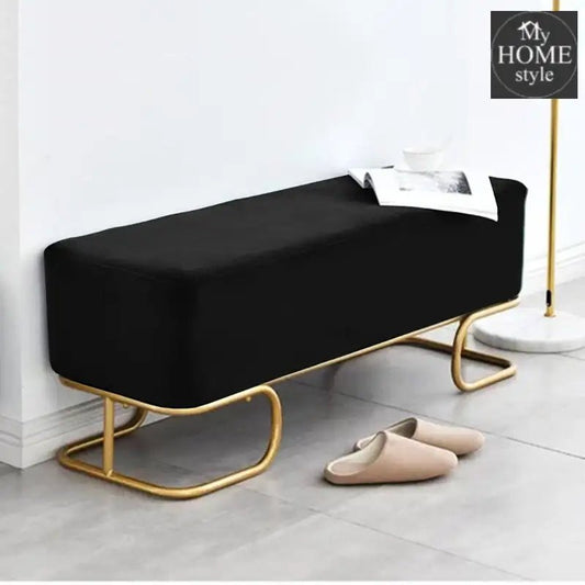 Luxury Wooden stool 3 Seater With Steel Stand - 331 - myhomestyle.pk