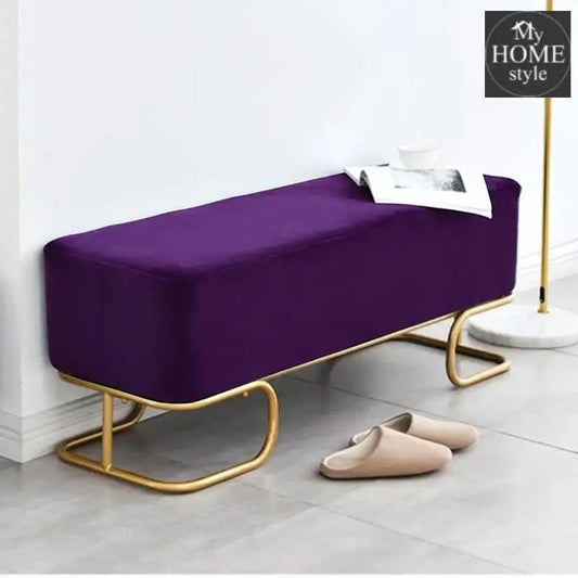 Luxury Wooden stool 3 Seater With Steel Stand - 332 - myhomestyle.pk