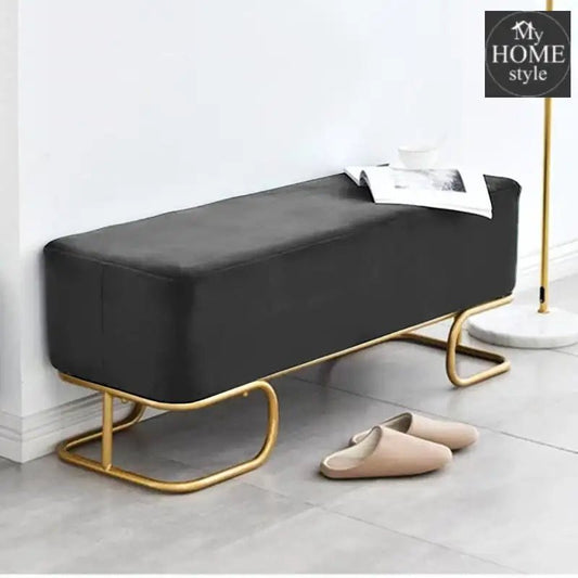 Luxury Wooden stool 3 Seater With Steel Stand - 333 - myhomestyle.pk