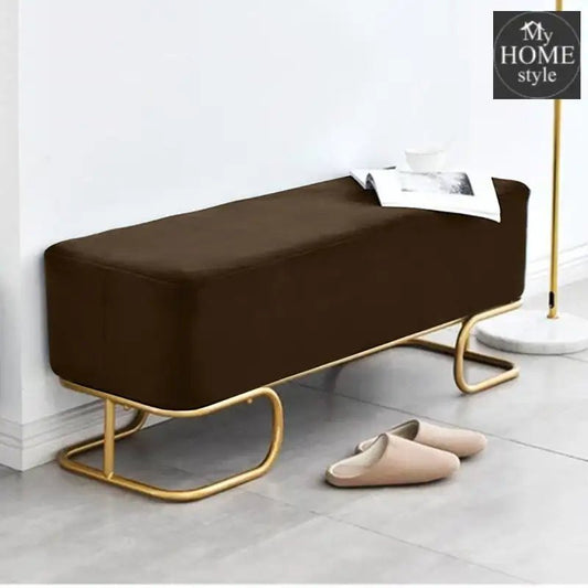 Luxury Wooden stool 3 Seater With Steel Stand - 334 - myhomestyle.pk