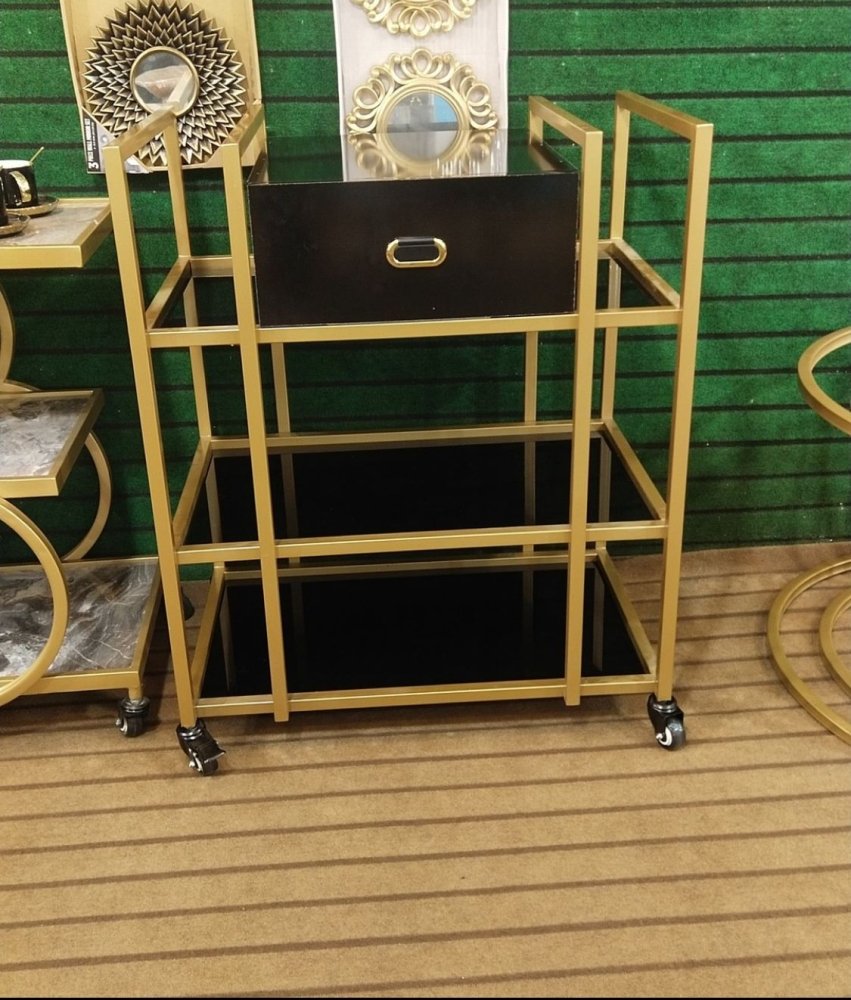 Modern Rec box 3 tier bar cart - 1369 - myhomestyle.pk