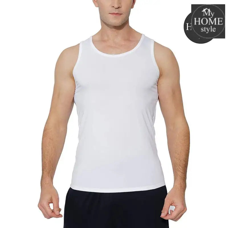 Pack Of 12 Cotton Vests White - myhomestyle.pk