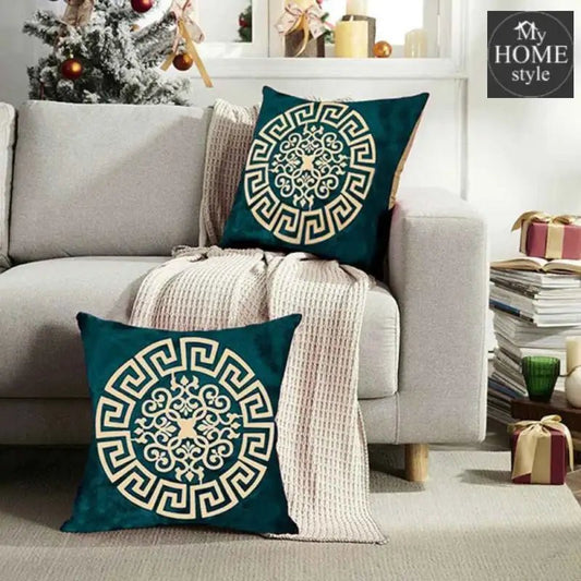 PAIR OF GREEN VELVET CUSHIONS - myhomestyle.pk