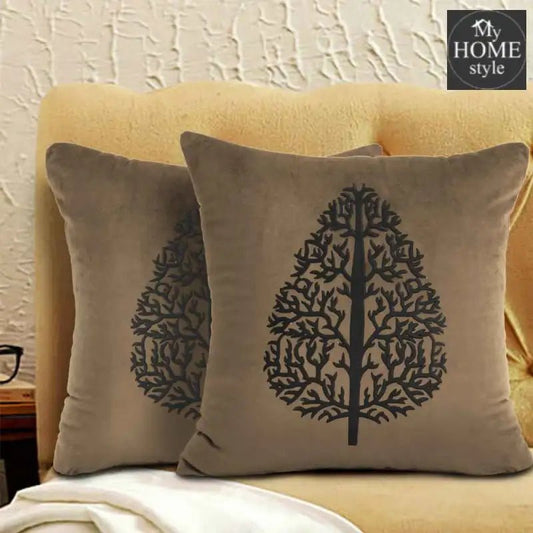 PAIR OF LUXURY CUSHION COVER BEIGE - myhomestyle.pk