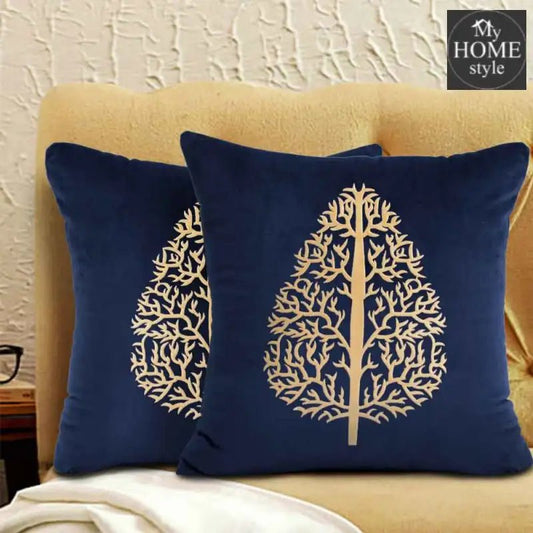 PAIR OF LUXURY CUSHION COVER BLUE - myhomestyle.pk