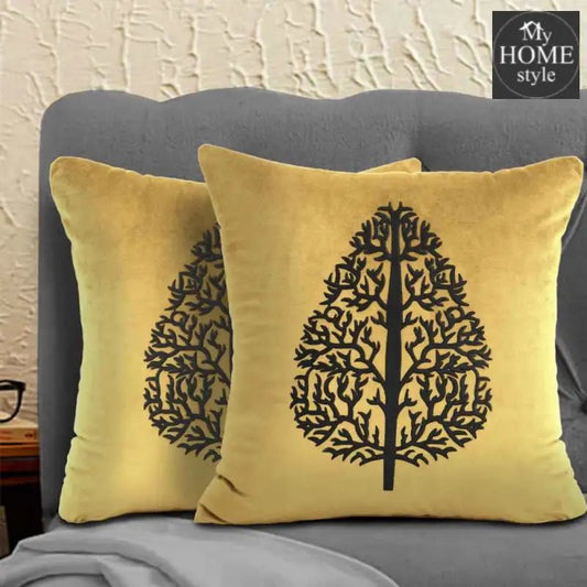 PAIR OF LUXURY CUSHION COVER LEMON - myhomestyle.pk