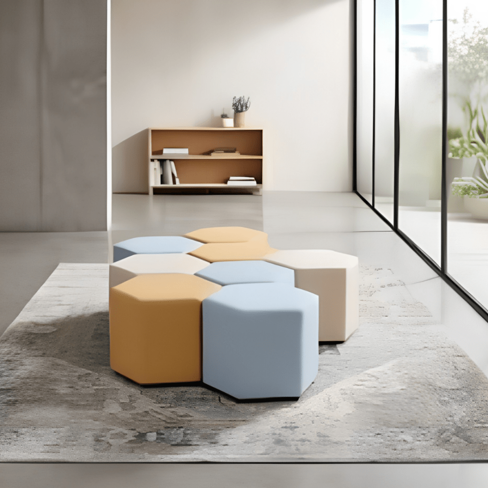 Pentagon Ottoman Stool - 1582 - myhomestyle.pk