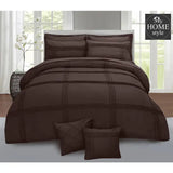 Pleated Duvet Set 8 pieces in Brown Color - myhomestyle.pk