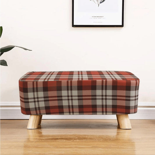 Printed Wooden stool Two Seater - 1360 - myhomestyle.pk