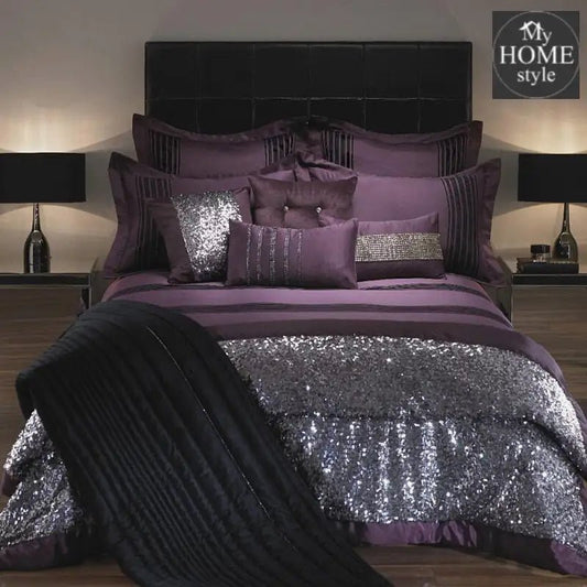 Purple Luxury Sequenced Bridal set - myhomestyle.pk