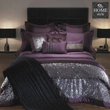 Purple Luxury Sequenced Bridal set with Quilt Filling - myhomestyle.pk