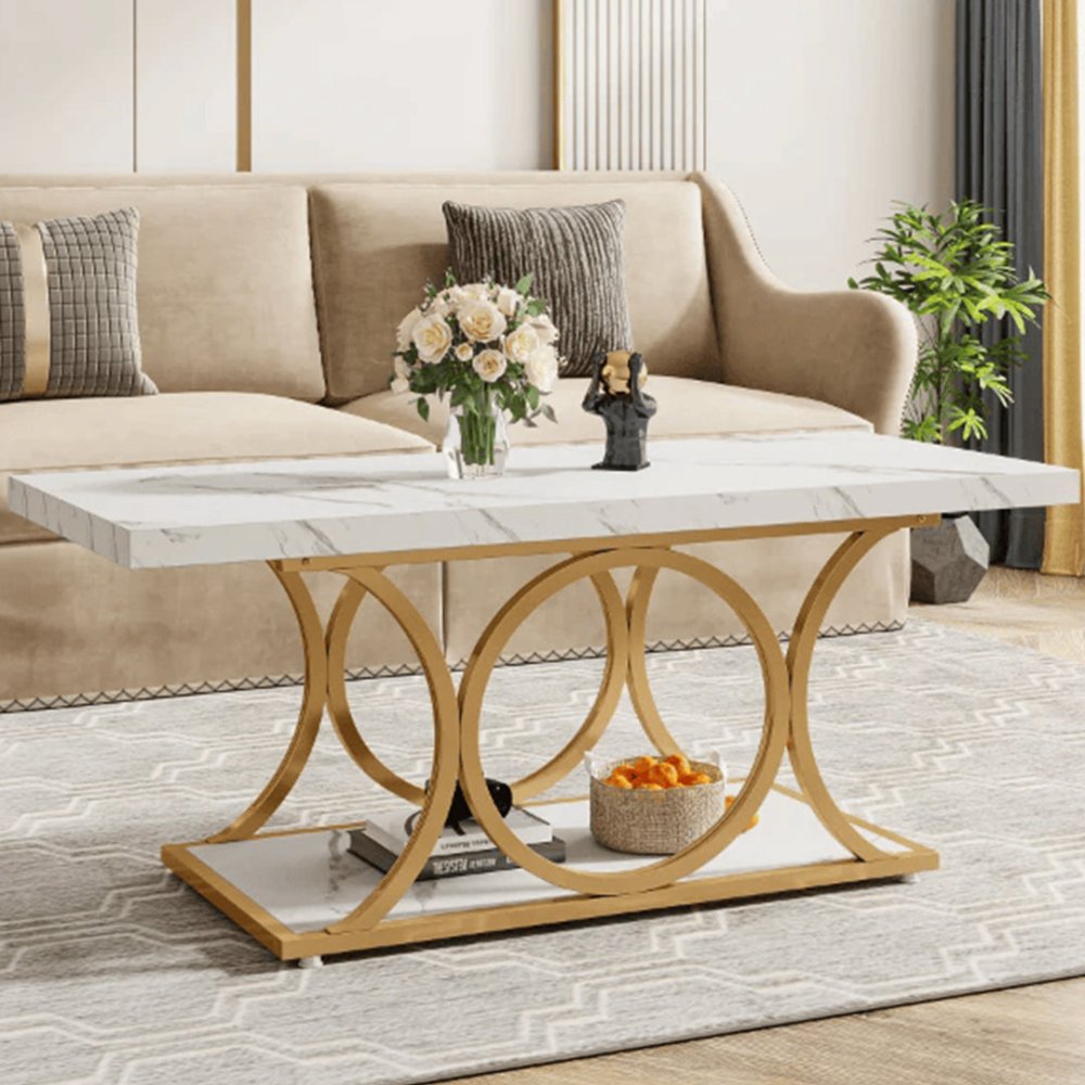 Rectangular Modern Coffee Table for Living Room - 1394 - myhomestyle.pk