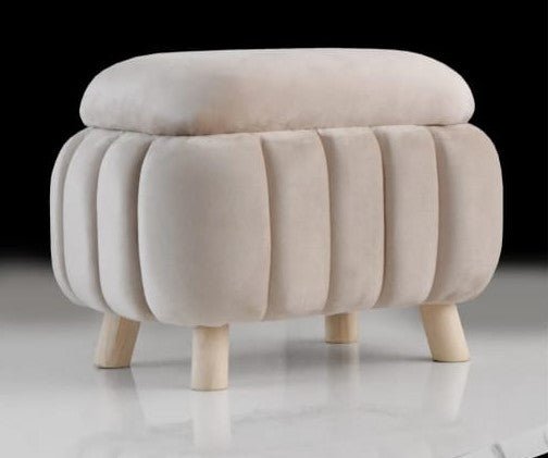 Rectangular Single Ottoman Luxury Stool Set - 1443 - myhomestyle.pk