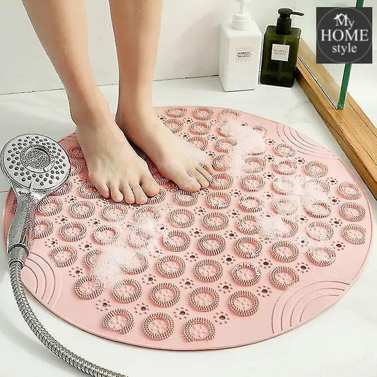 Round Pvc e Bathroom Mat Hydrophobic Suction Cup Mat Bathroom Mage Mat - 022 - myhomestyle.pk