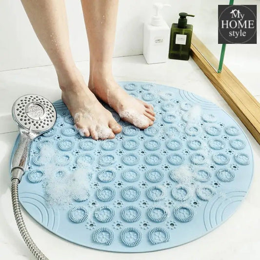 Round Pvc e Bathroom Mat Hydrophobic Suction Cup Mat Bathroom Mage Mat - 023 - myhomestyle.pk