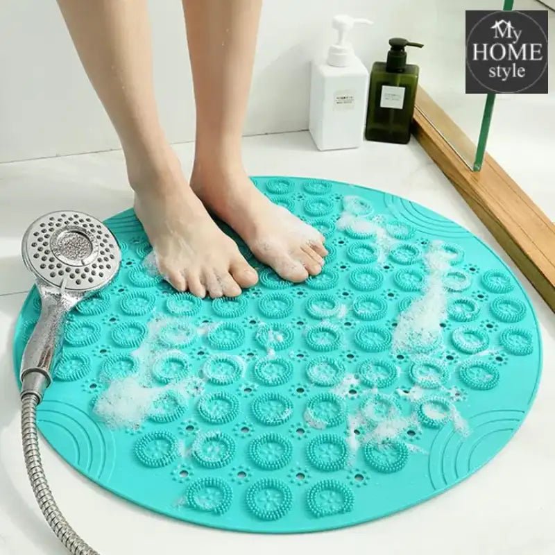 Round Pvc e Bathroom Mat Hydrophobic Suction Cup Mat Bathroom Mage Mat - 024 - myhomestyle.pk