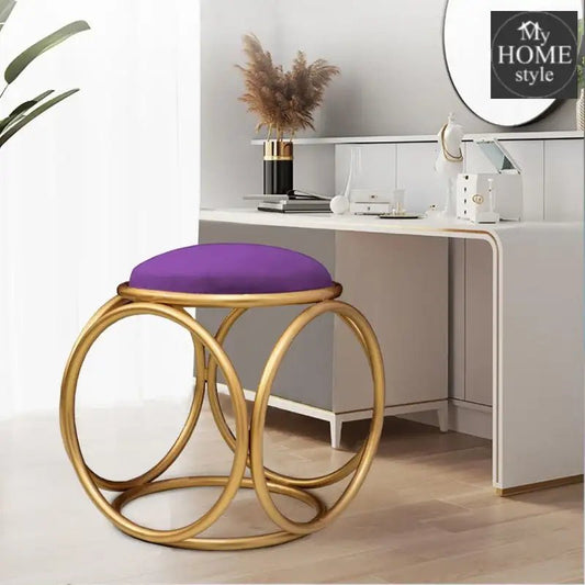 Round stool 1 Seater With Steel Stand - 364 - myhomestyle.pk