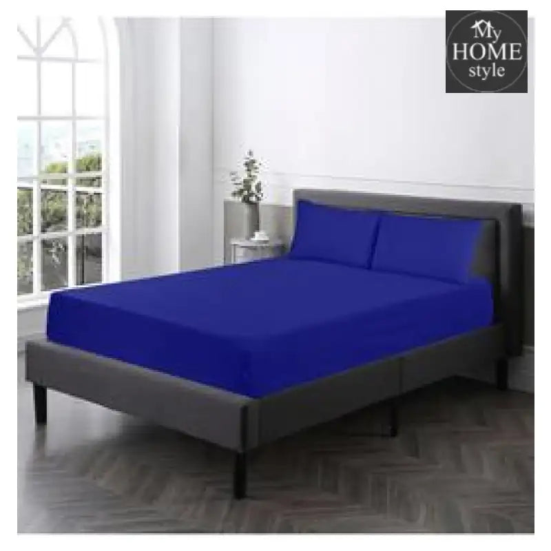 Royal Blue- Fitted Sheet - myhomestyle.pk