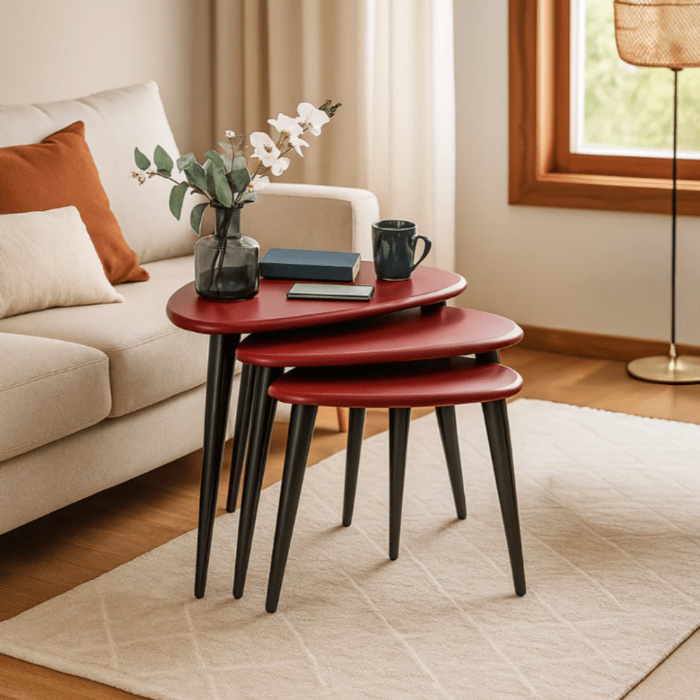 Set of 3 Mid Century Modern Tables - 1580 - myhomestyle.pk