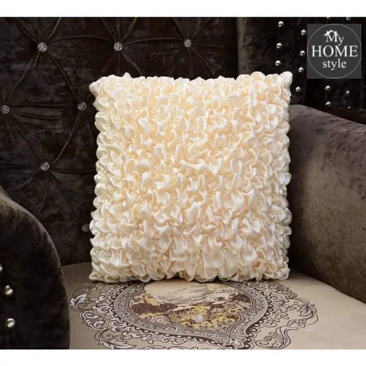 Silk Embellished Cushion Cover Cream - myhomestyle.pk