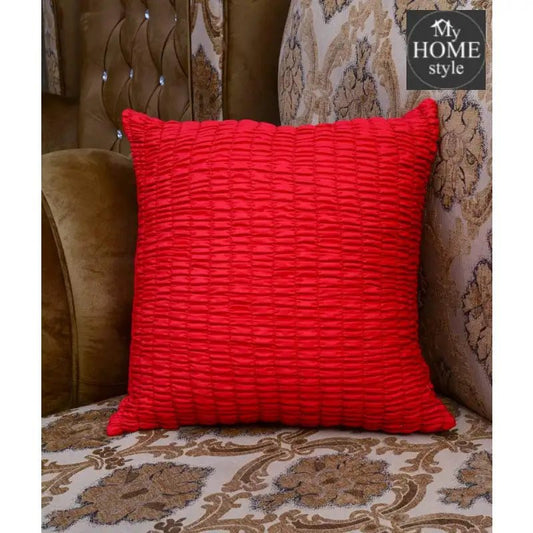 Silk Embellished Cushion Cover Red - myhomestyle.pk