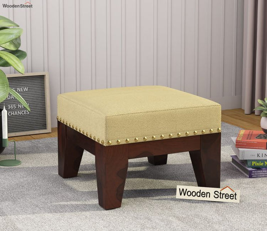 Single Square Wooden Luxury Stool - 1454 - myhomestyle.pk