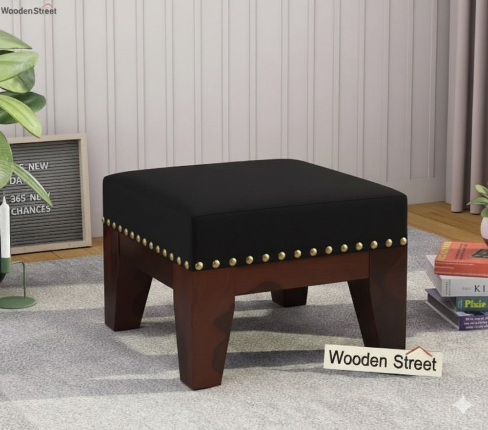 Single Square Wooden Luxury Stool - 1454 - myhomestyle.pk