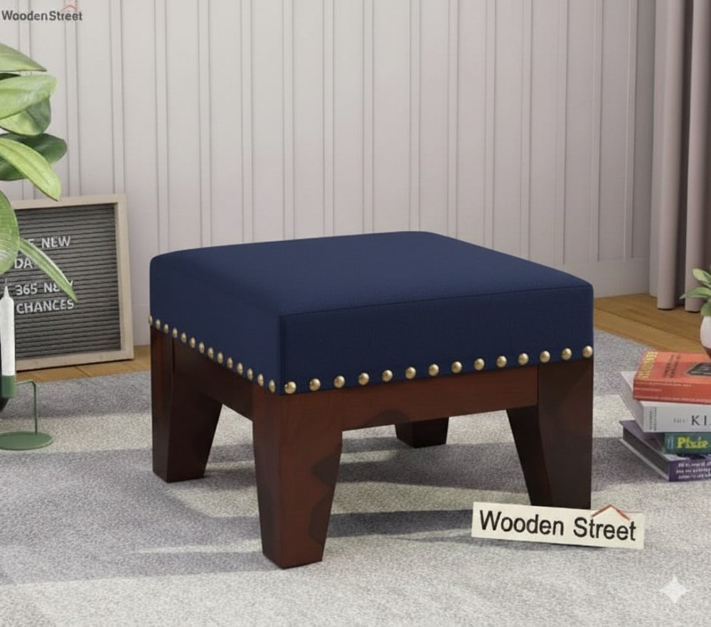 Single Square Wooden Luxury Stool - 1454 - myhomestyle.pk
