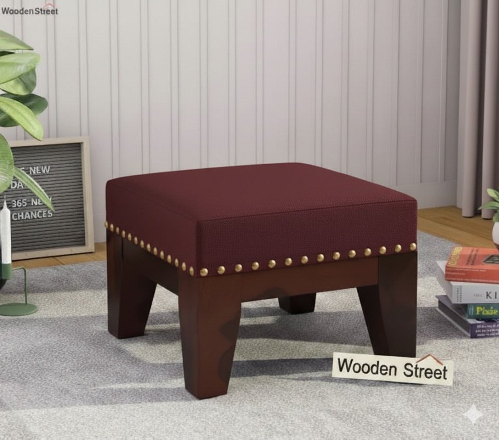 Single Square Wooden Luxury Stool - 1454 - myhomestyle.pk
