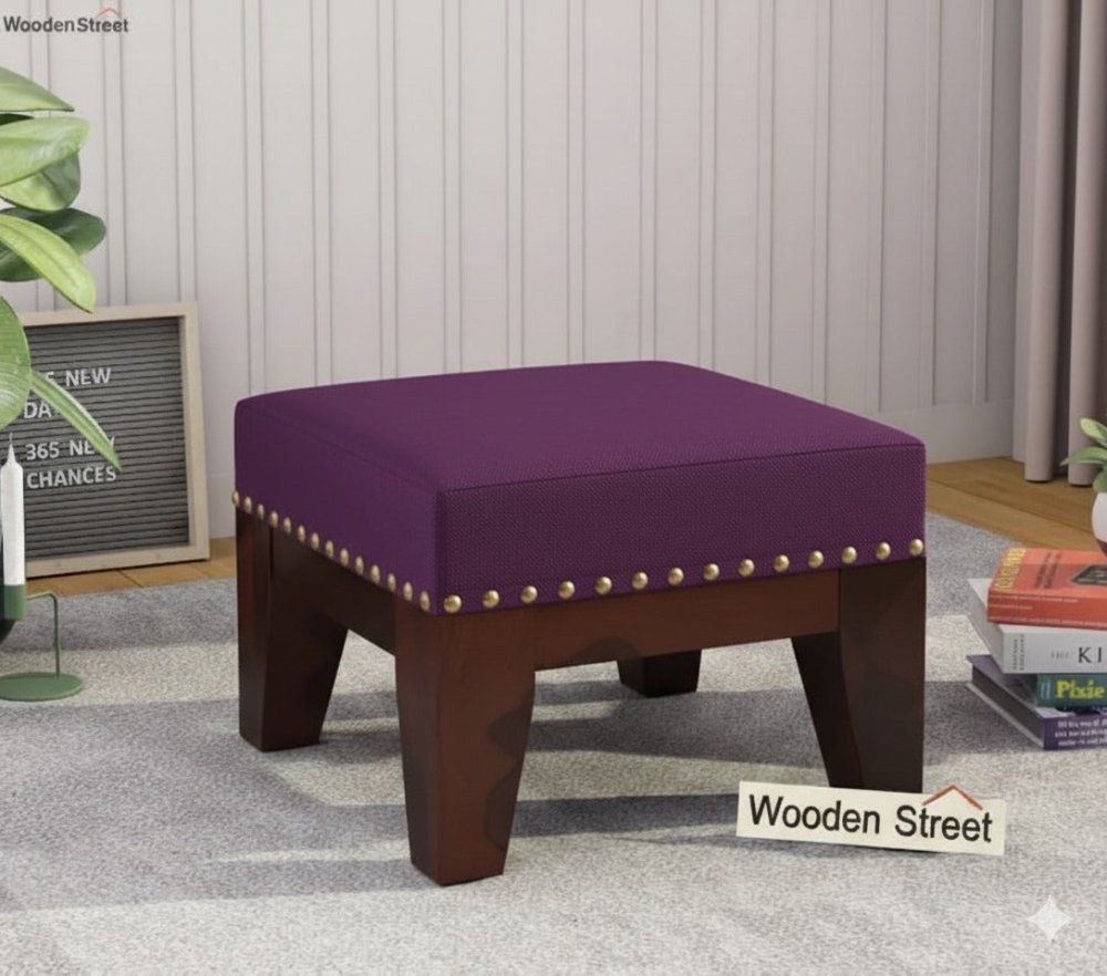 Single Square Wooden Luxury Stool - 1454 - myhomestyle.pk