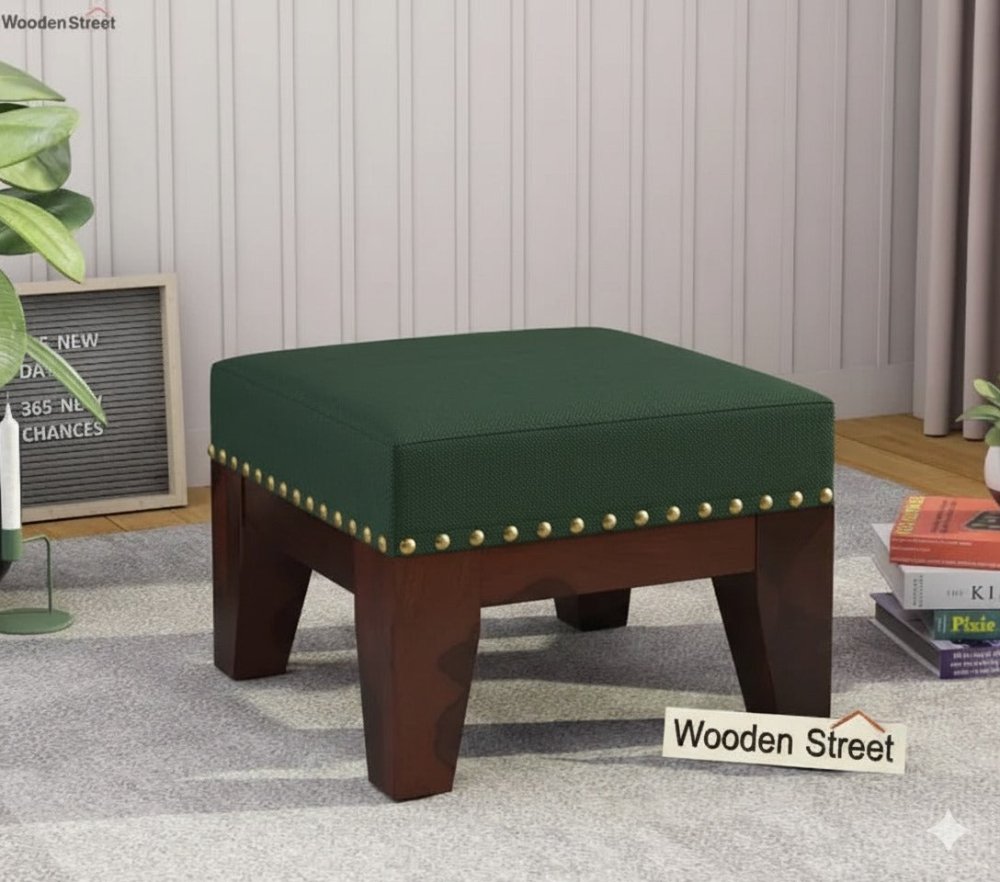 Single Square Wooden Luxury Stool - 1454 - myhomestyle.pk