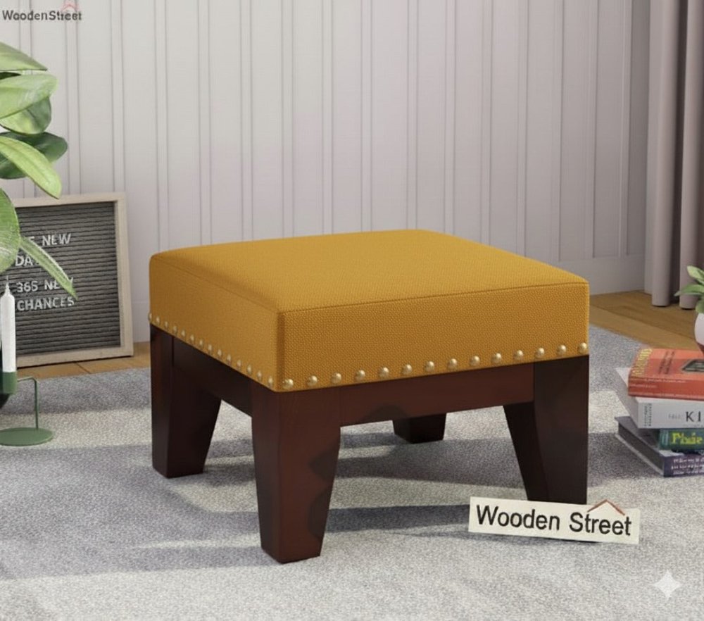 Single Square Wooden Luxury Stool - 1454 - myhomestyle.pk