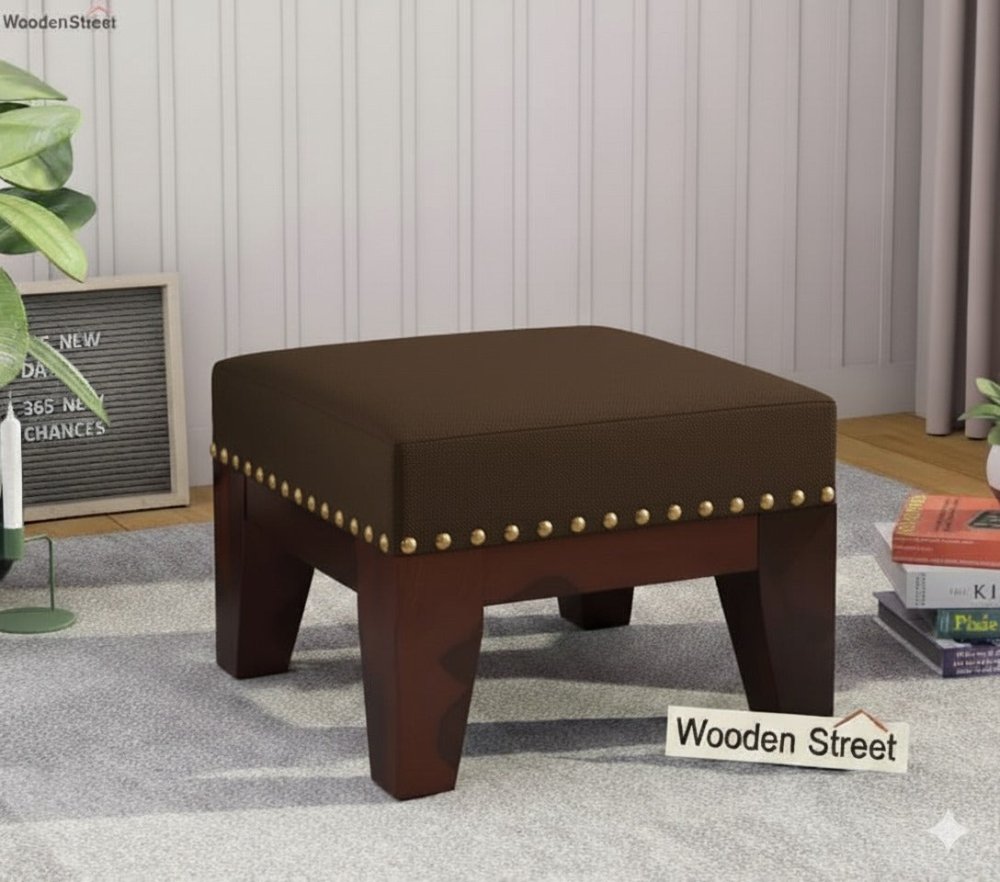 Single Square Wooden Luxury Stool - 1454 - myhomestyle.pk