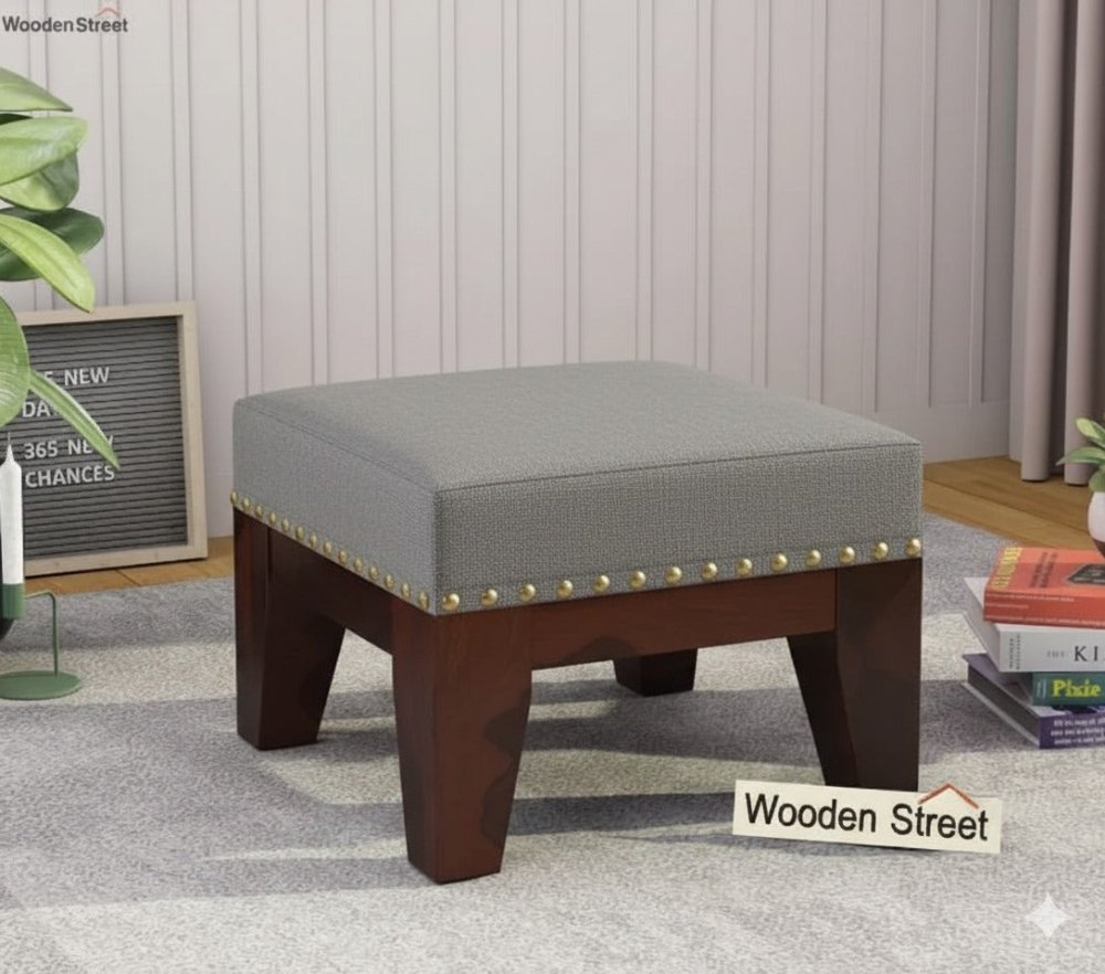 Single Square Wooden Luxury Stool - 1454 - myhomestyle.pk