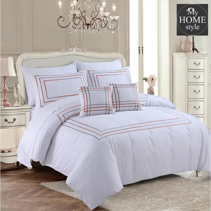 Spectacle Embroidered Quilt Cover Set - myhomestyle.pk