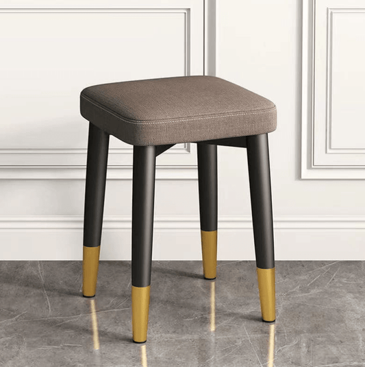 Square Leathered Ottoman Stool - 1461 - myhomestyle.pk